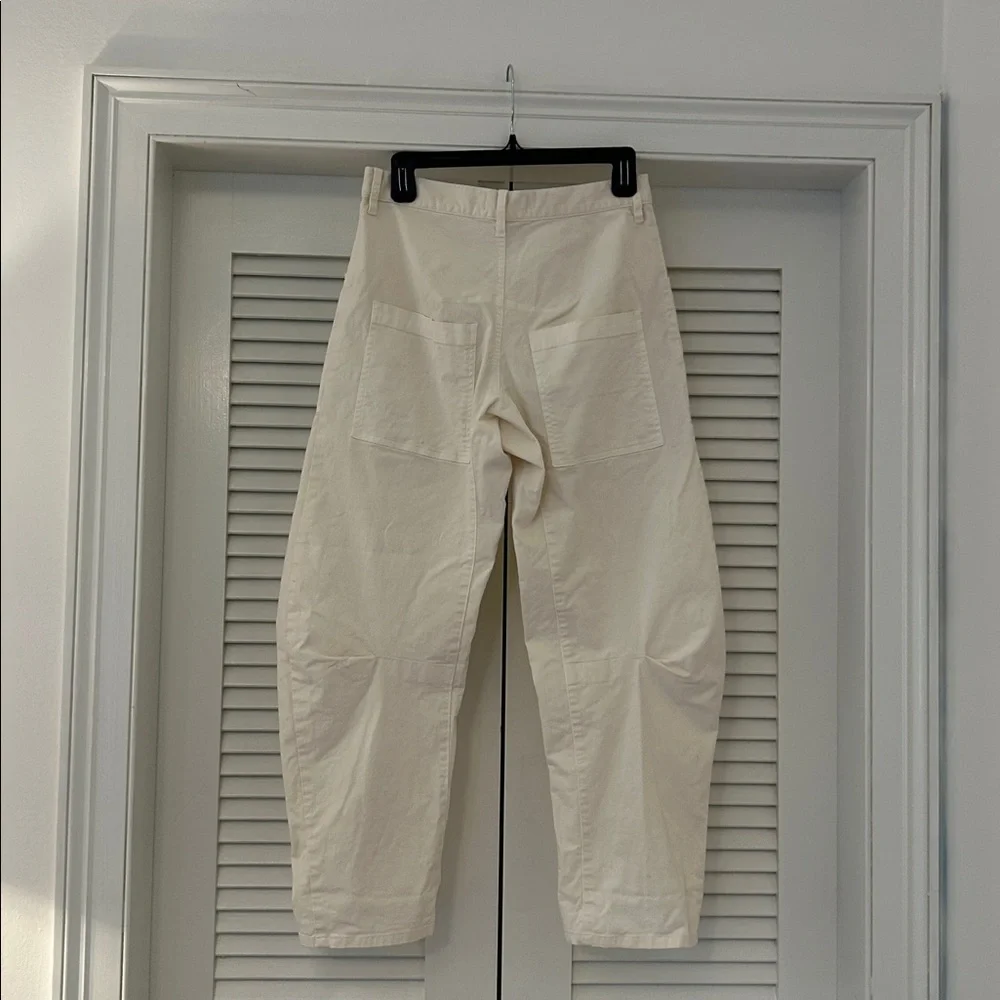 Nili Lotan cream Shon barrel leg pant, size 00 - Picture 4 of 4
